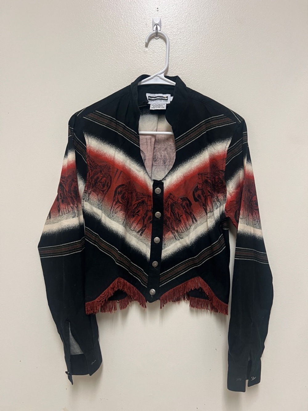 Panhandle Slim Horse Chevron Fringe Shirt